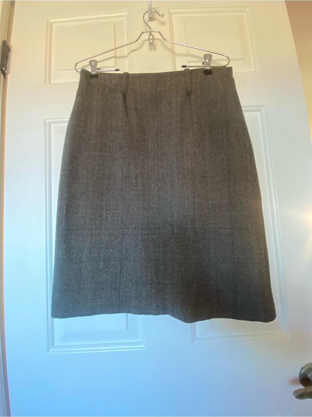 CAbi Gray A-Line Wool Blend Skirt